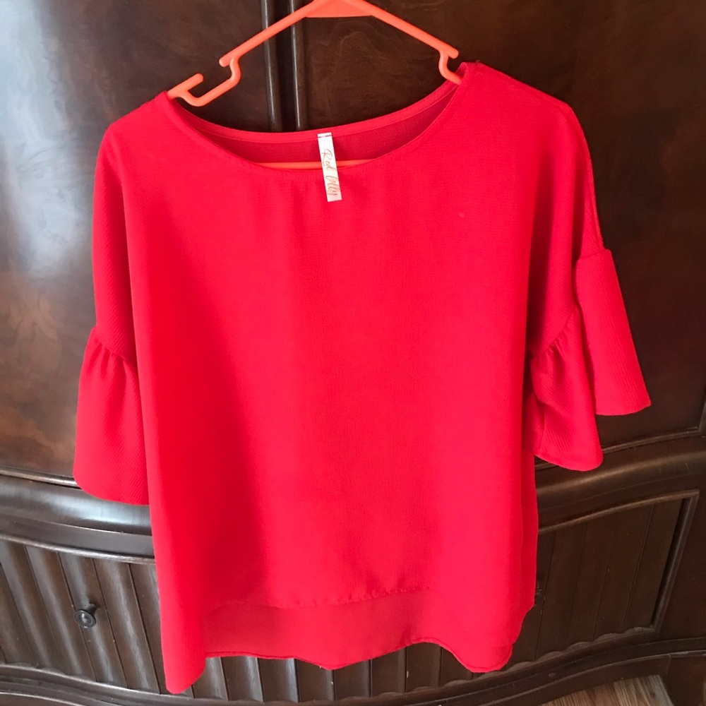Red blouse